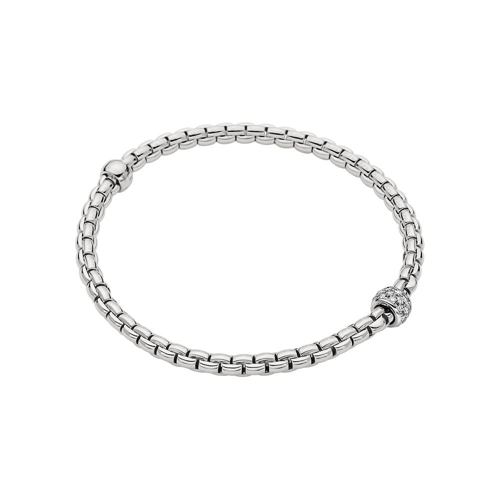 Fope White Gold Flex’it Bracelet 733B | Berani Jewellery