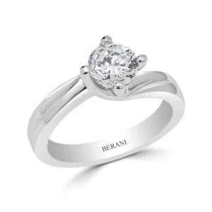 Round Swirl Solitaire Ring BD2670