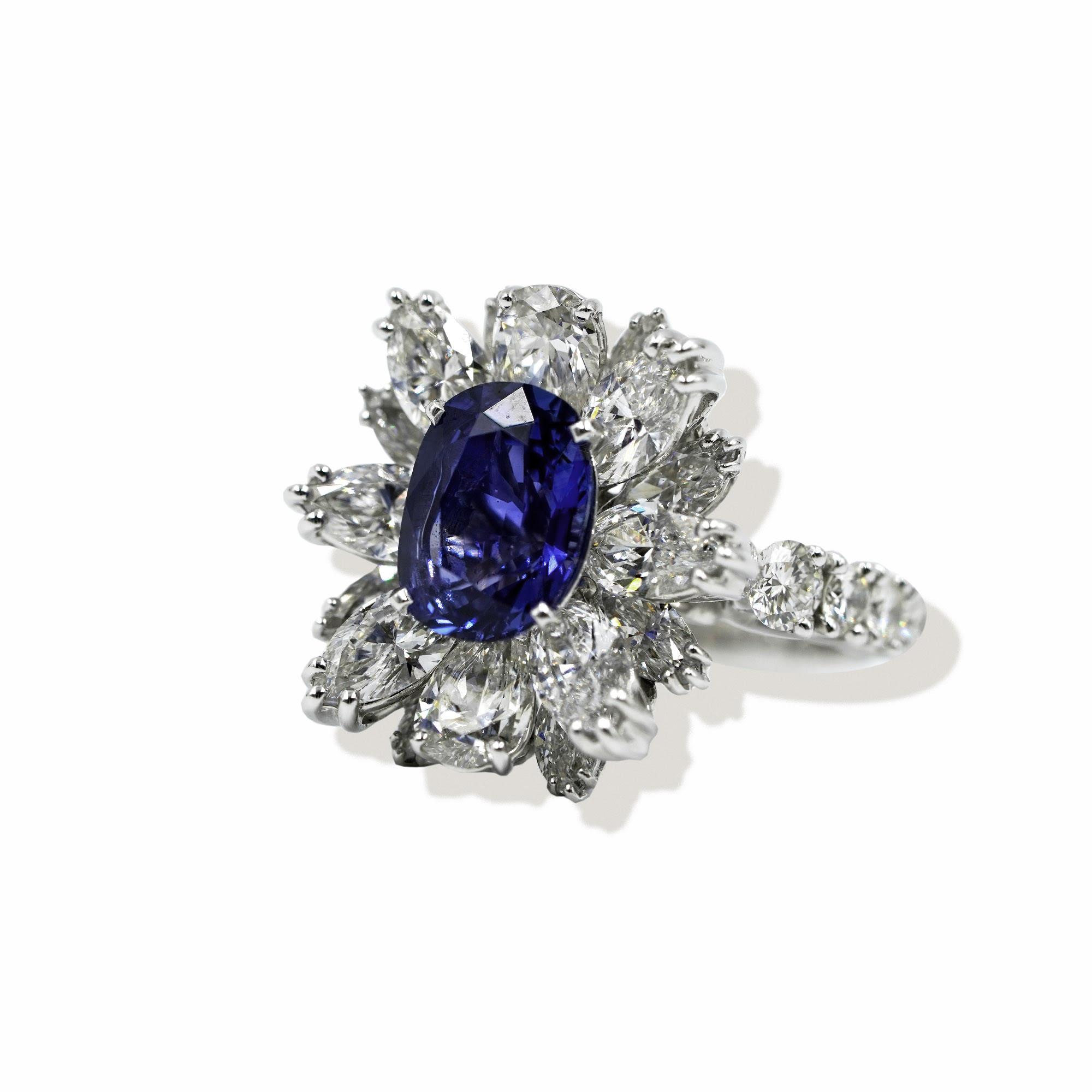 Crivelli Blue Sapphire Ring 18626AN005 Berani Jewellery