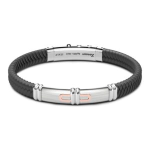 Zancan BLACK SILICON BRACELET EXB931R-TI