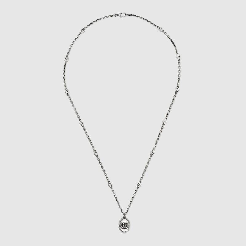 Gucci Silver Double G Necklace 