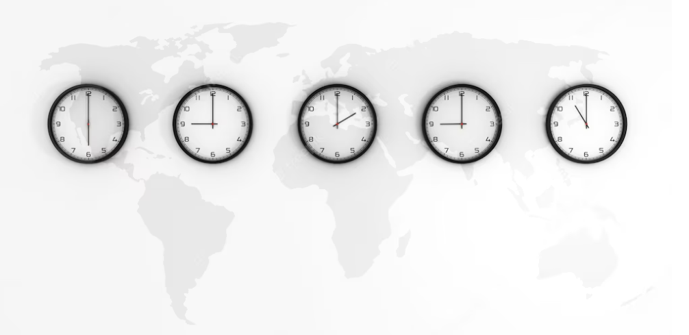 different time zones