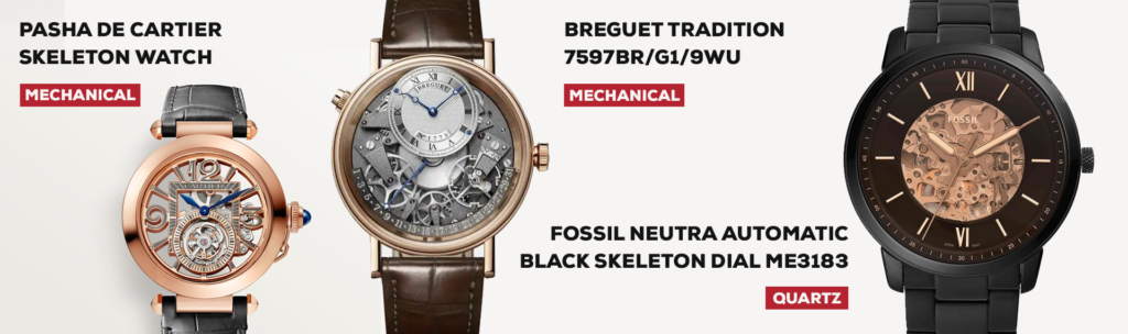 skeleton watches for men