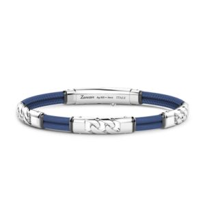 ZANCAN BLUE LEATHER BRACELET ESB180-BL