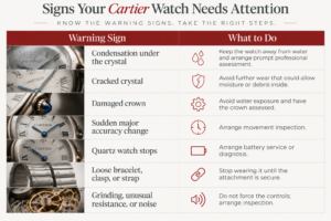 Signs Your Cartier Watch Needs Professional Attention
