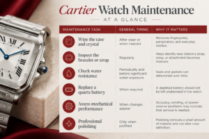Cartier Watch Maintenance at a Glance