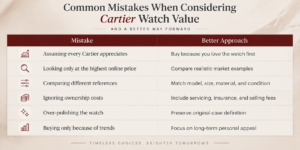 Common Mistakes Buyers Make When Thinking About Cartier Value