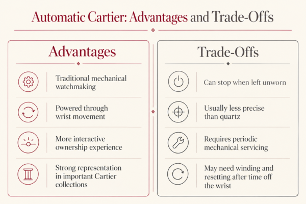 Automatic Cartier: Main Advantages and Trade-Offs