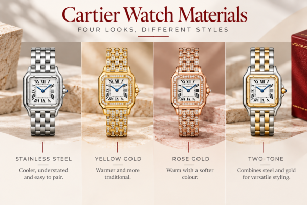 Steel, Gold or Two-Tone Cartier Watches