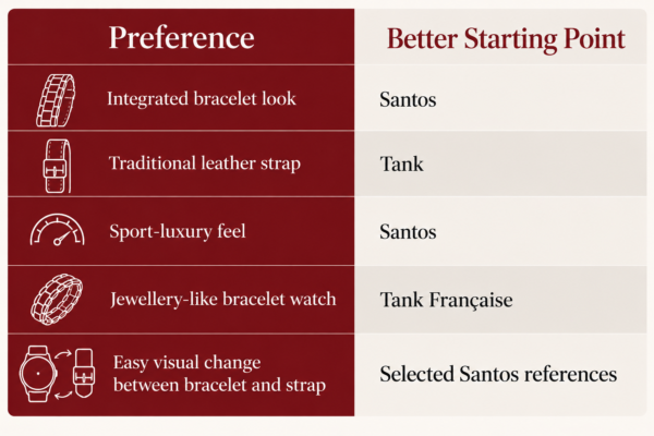 Cartier Santos vs. Tank: Tank